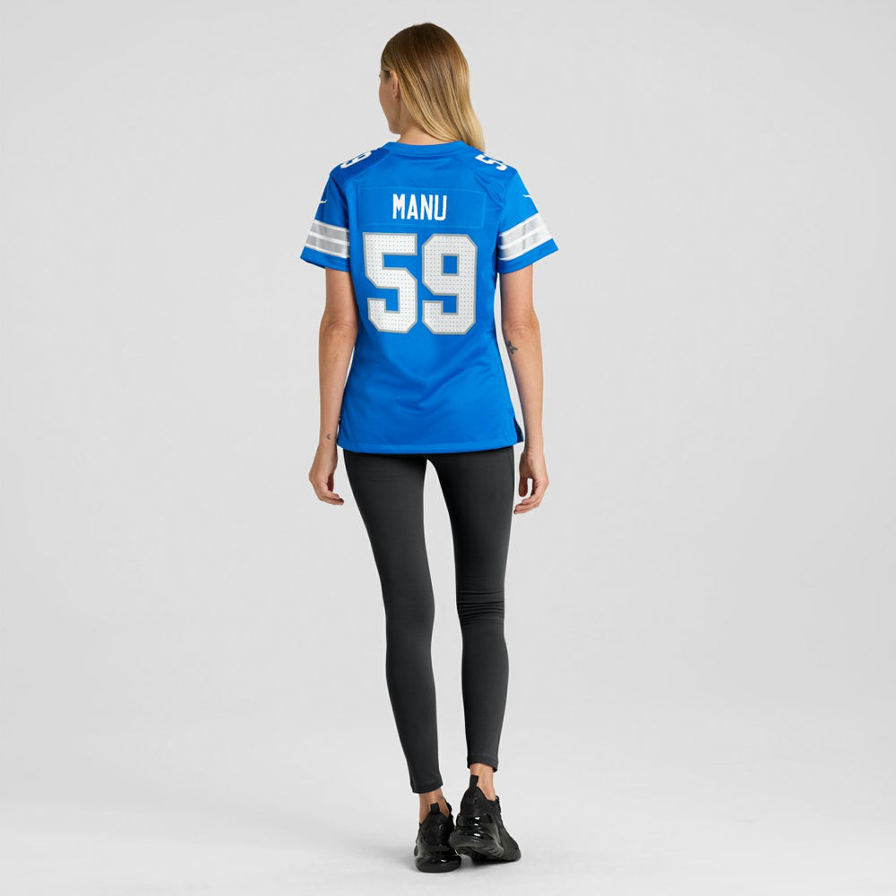 Giovanni Manu  Women's Team Game Jersey - Detroit Lions
