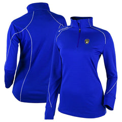 MLB Milwaukee Brewers Columbia Women's Cooperstown Collection Shotgun 2.0 Omni-Wick Quarter-Zip Top - Royal