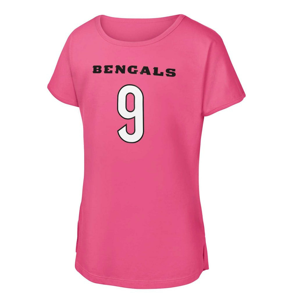 Joe Burrow  Girls Youth Player Name & Number T-Shirt - Cincinnati Bengals