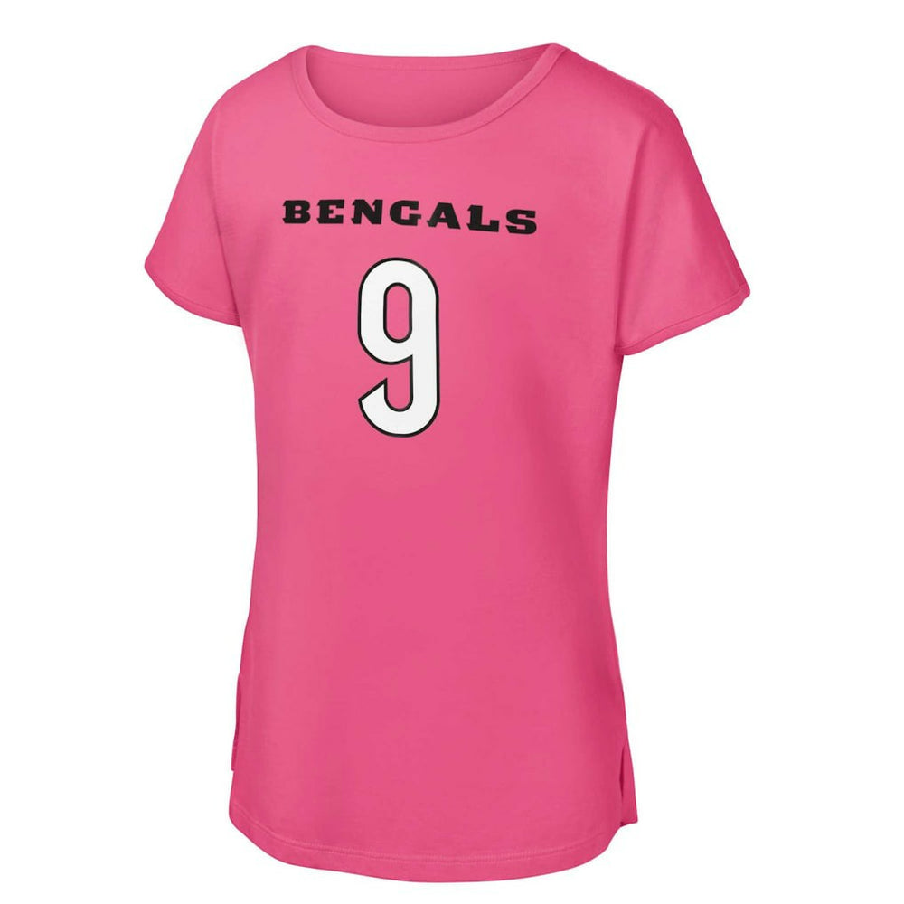 Joe Burrow  Girls Youth Player Name & Number T-Shirt - Cincinnati Bengals