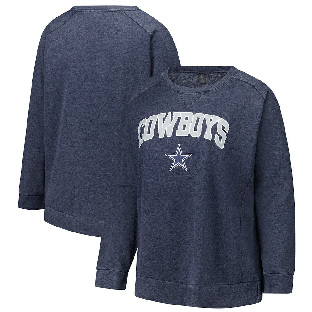 Profile Women's Plus Size Acid Wash Raglan Sweatshirt - Dallas Cowboys