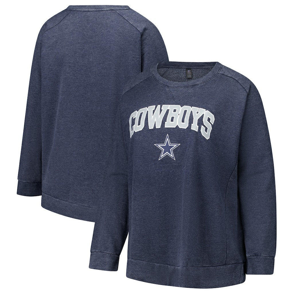 Profile Women's Plus Size Acid Wash Raglan Sweatshirt - Dallas Cowboys