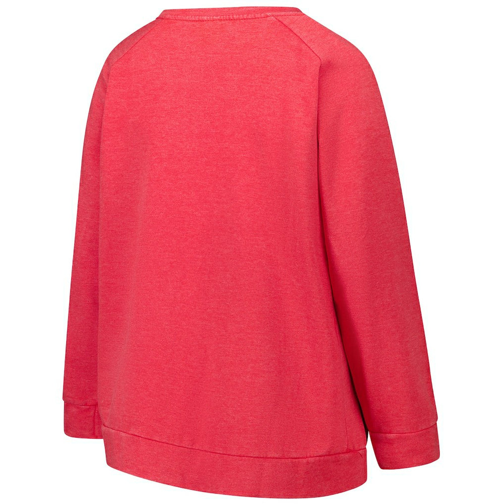 Profile Women's Plus Size Acid Wash Raglan Sweatshirt - Kansas City Chiefs
