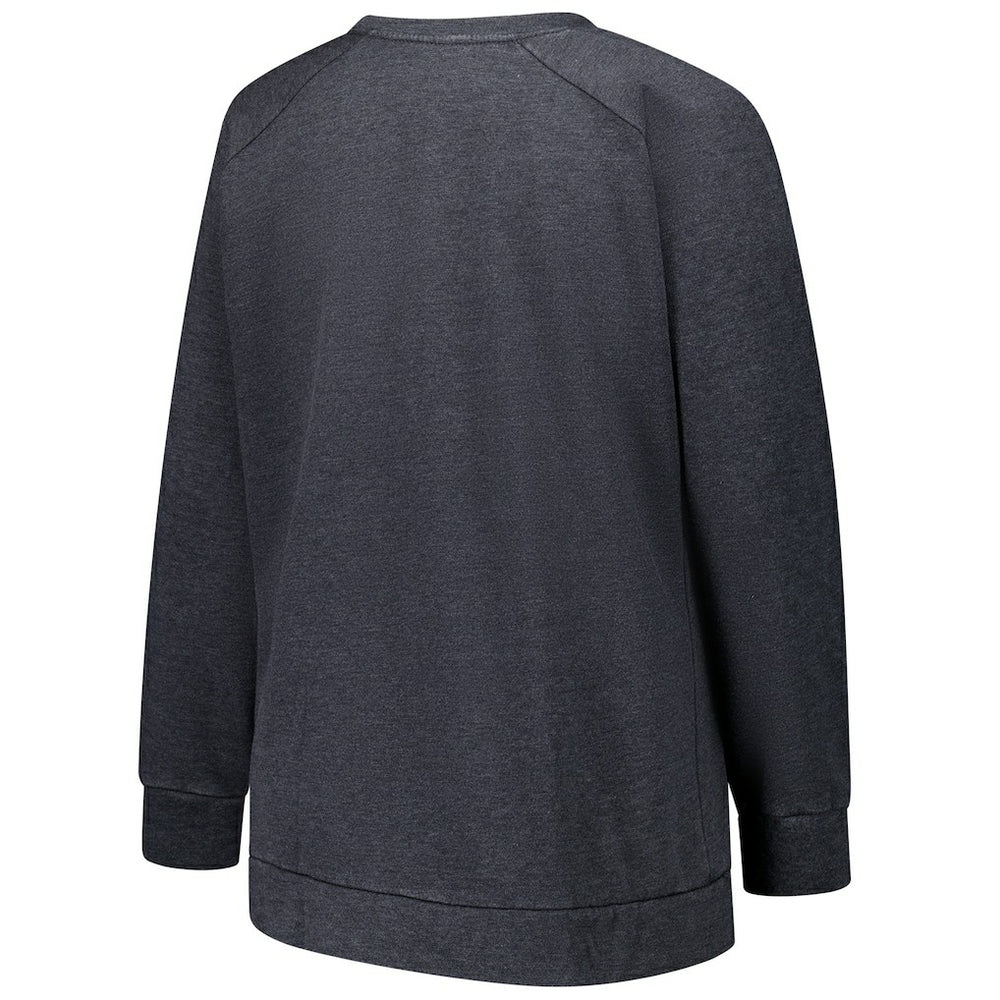 Profile Women's Plus Size Acid Wash Raglan Sweatshirt - Miami Dolphins