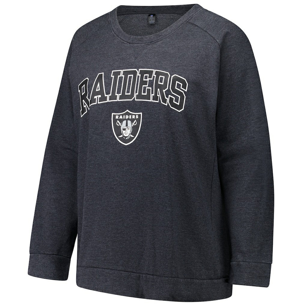 Profile Women's Plus Size Acid Wash Raglan Sweatshirt - Las Vegas Raiders