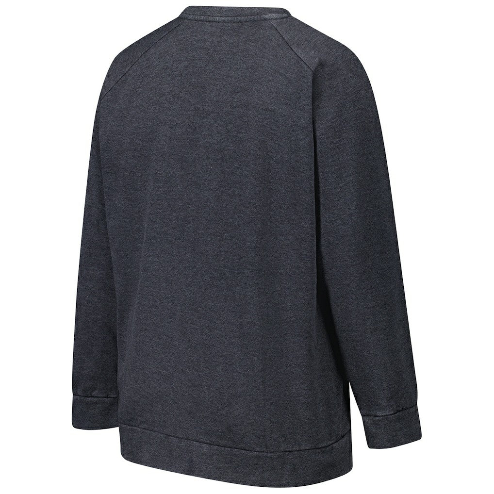 Profile Women's Plus Size Acid Wash Raglan Sweatshirt - Pittsburgh Steelers