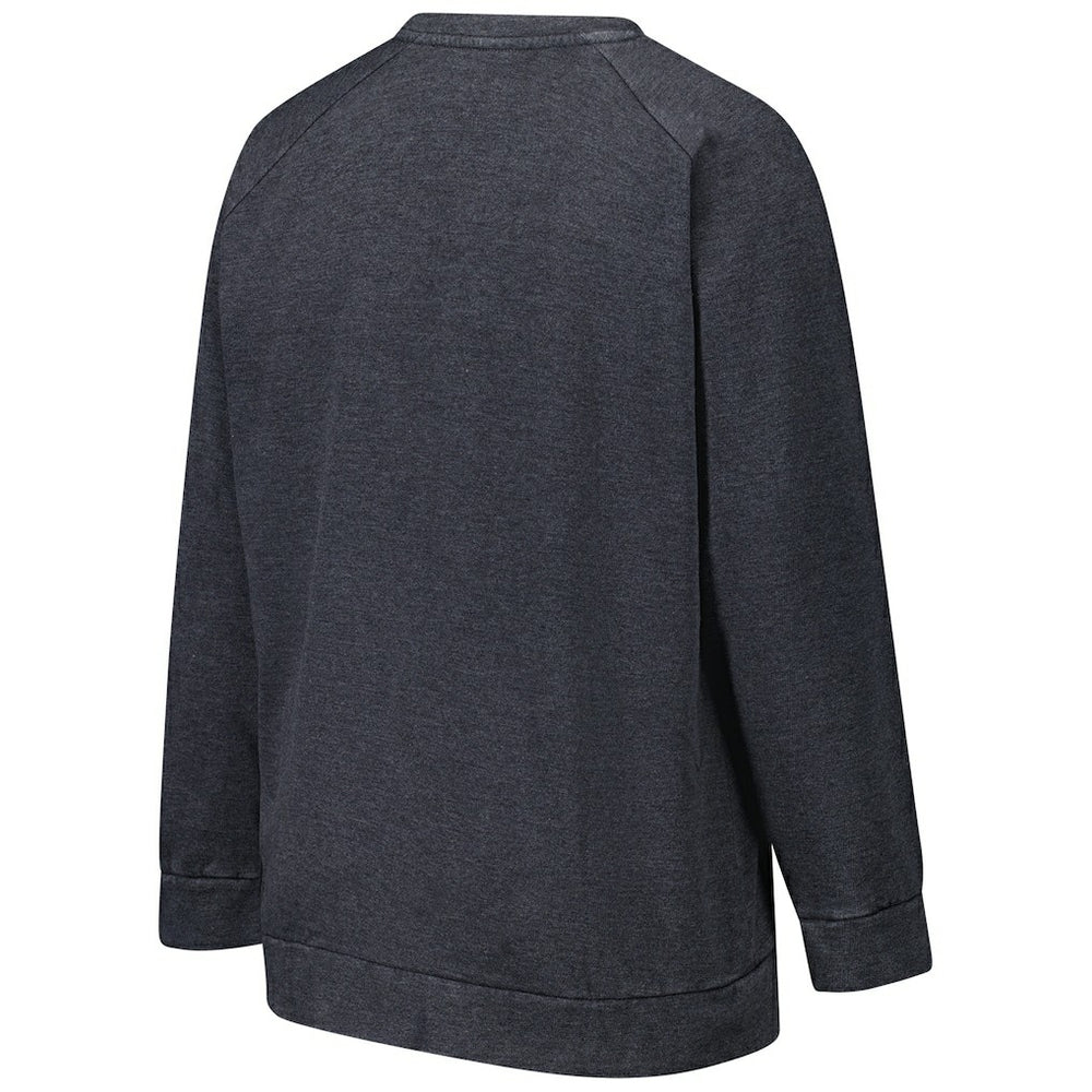 Profile Women's Plus Size Acid Wash Raglan Sweatshirt - Pittsburgh Steelers