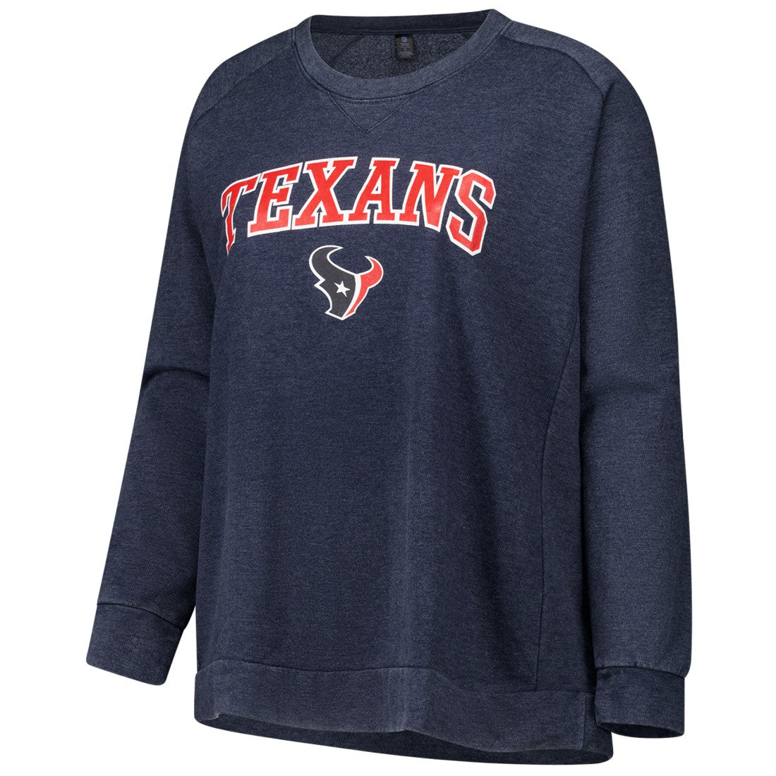 Profile Women's Plus Size Acid Wash Raglan Sweatshirt - Houston Texans