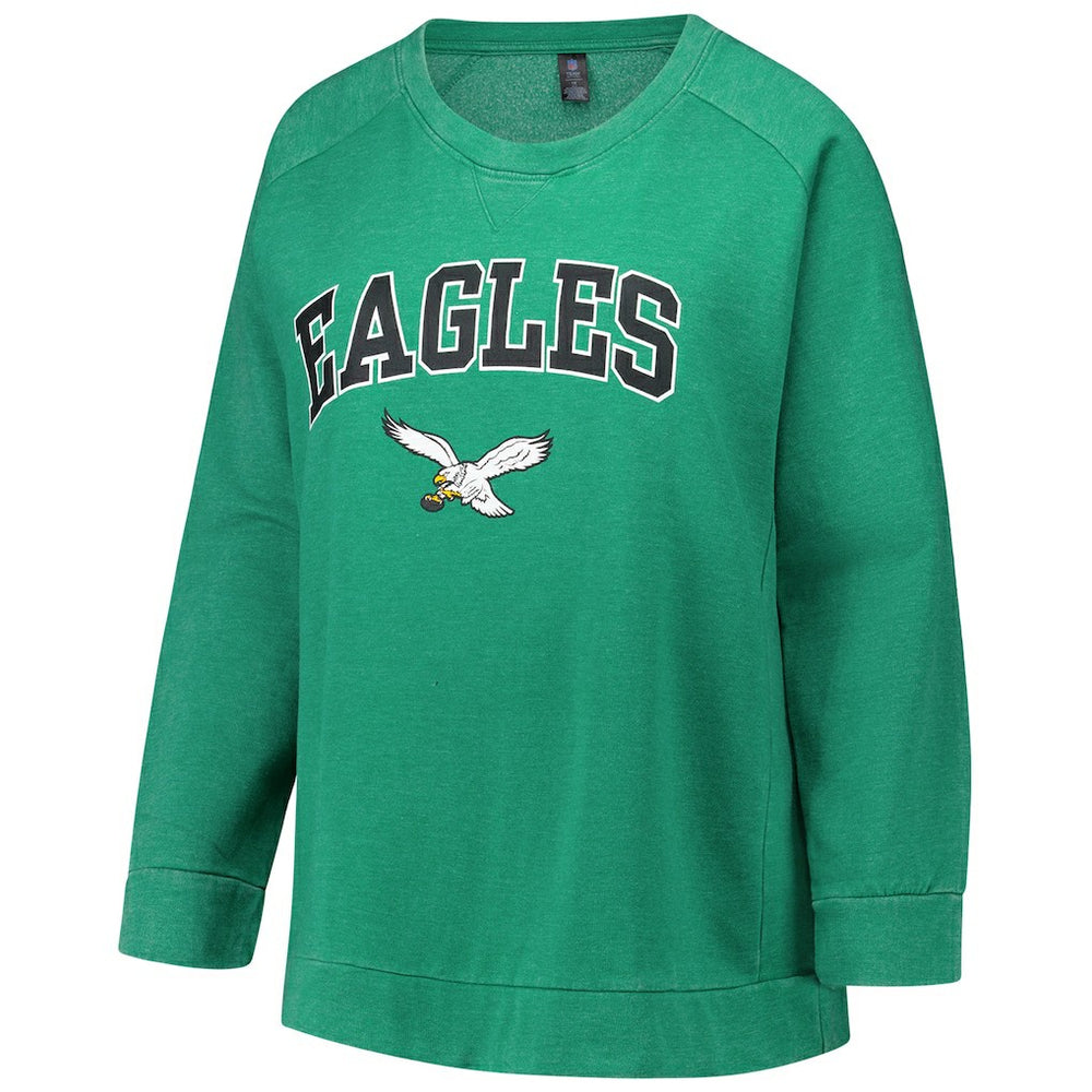 Profile Women's Plus Size Acid Wash Raglan Sweatshirt - Philadelphia Eagles