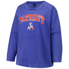Profile Women's Plus Size Acid Wash Raglan Sweatshirt - New England Patriots