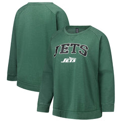 Profile Women's Plus Size Acid Wash Raglan Sweatshirt - New York Jets