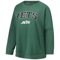 Profile Women's Plus Size Acid Wash Raglan Sweatshirt - New York Jets