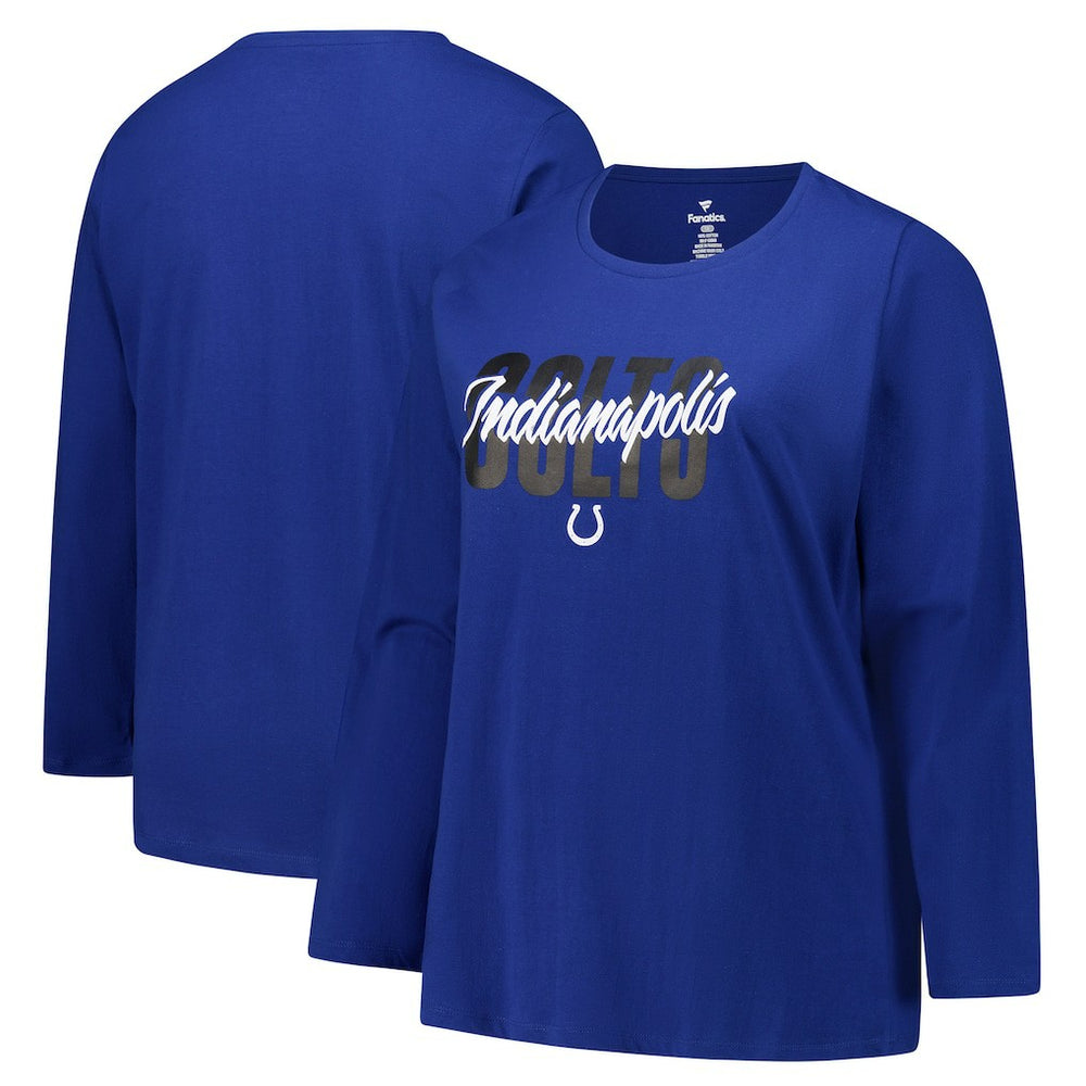 Women's Long Sleeve Scoop Neck T-Shirt - Indianapolis Colts