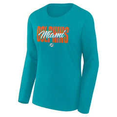 Women's Long Sleeve Scoop Neck T-Shirt - Miami Dolphins