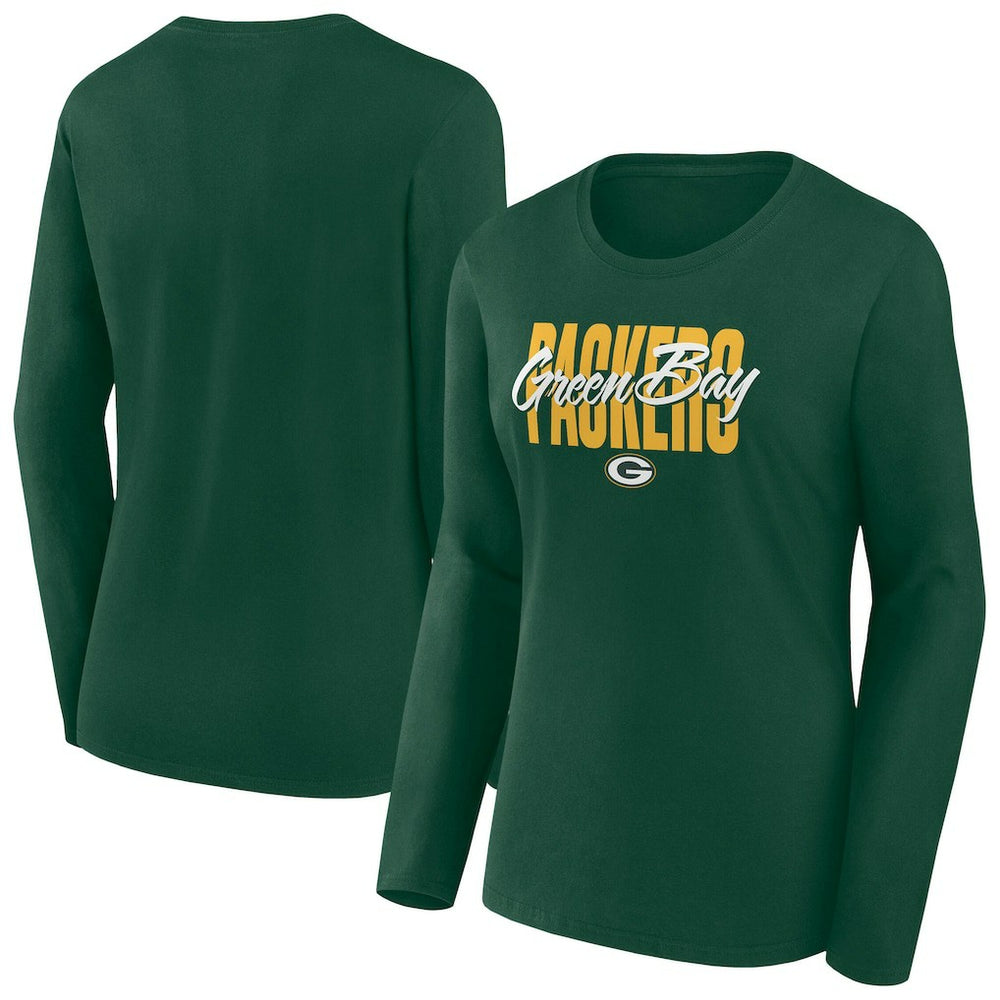 Women's Long Sleeve Scoop Neck T-Shirt - Green Bay Packers
