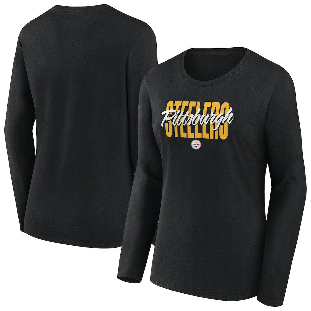 Women's Long Sleeve Scoop Neck T-Shirt - Pittsburgh Steelers