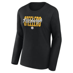 Women's Long Sleeve Scoop Neck T-Shirt - Pittsburgh Steelers