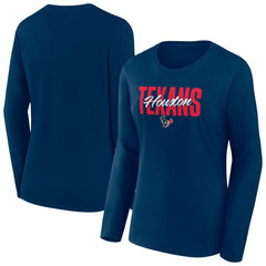Women's Long Sleeve Scoop Neck T-Shirt - Houston Texans