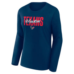 Women's Long Sleeve Scoop Neck T-Shirt - Houston Texans