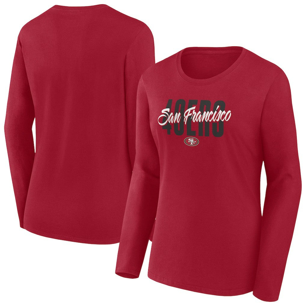 Women's Long Sleeve Scoop Neck T-Shirt - San Francisco 49ers