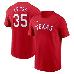 MLB Jack Leiter Texas Rangers Nike Fuse Name & Number T-Shirt