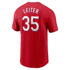 MLB Jack Leiter Texas Rangers Nike Fuse Name & Number T-Shirt