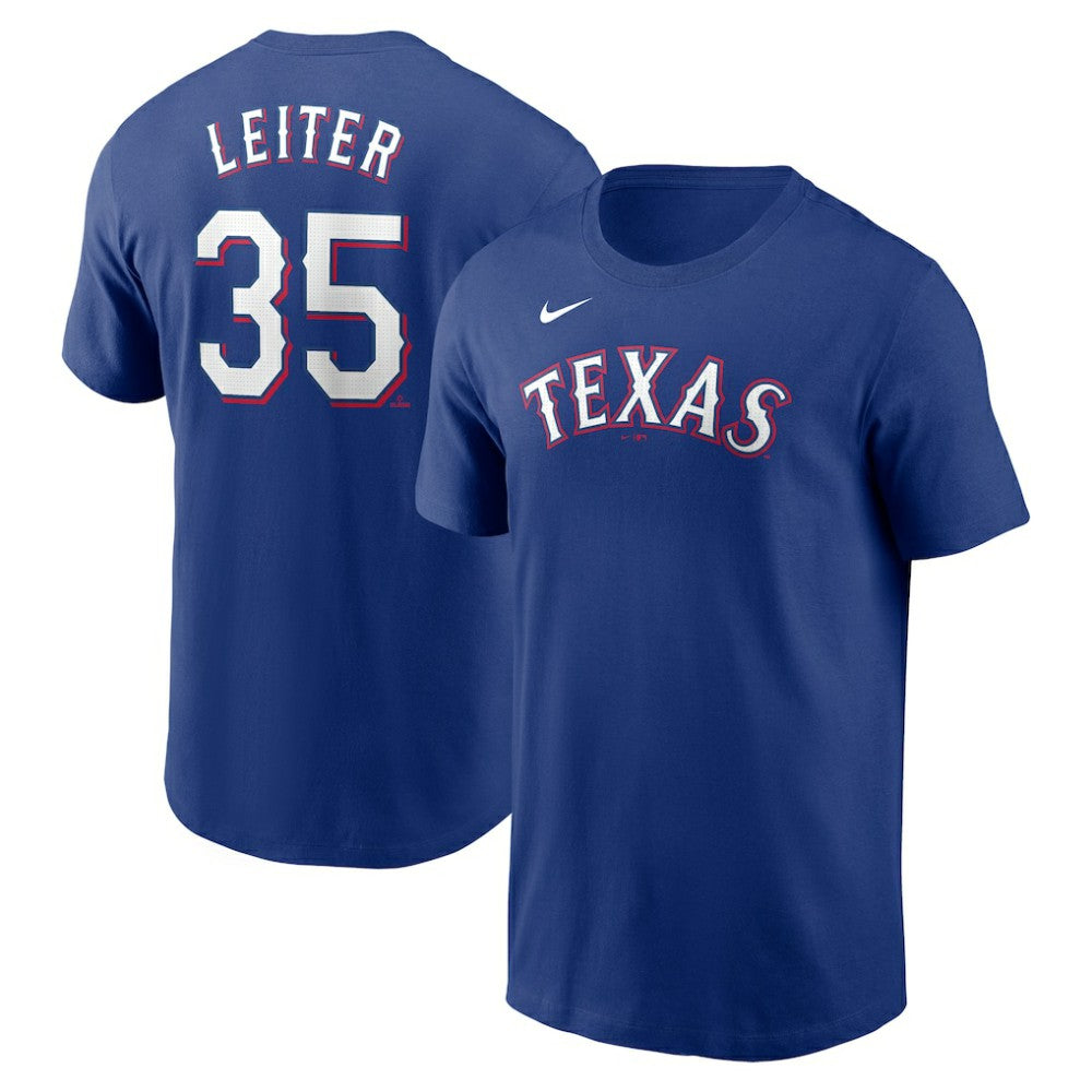 MLB Jack Leiter Texas Rangers Nike Fuse Name & Number T-Shirt