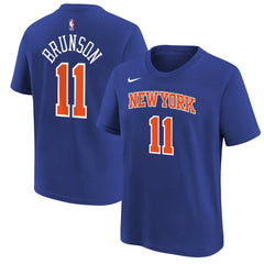 NBA Jalen Brunson New York Knicks Youth Icon Name & Number T-Shirt