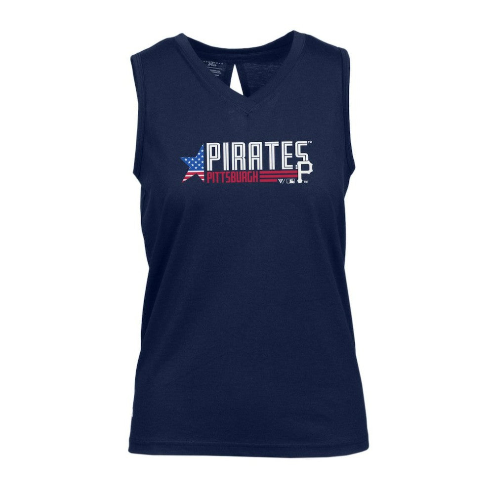 MLB Pittsburgh Pirates Levelwear Women's Paisley Independence Aviation Tank Top