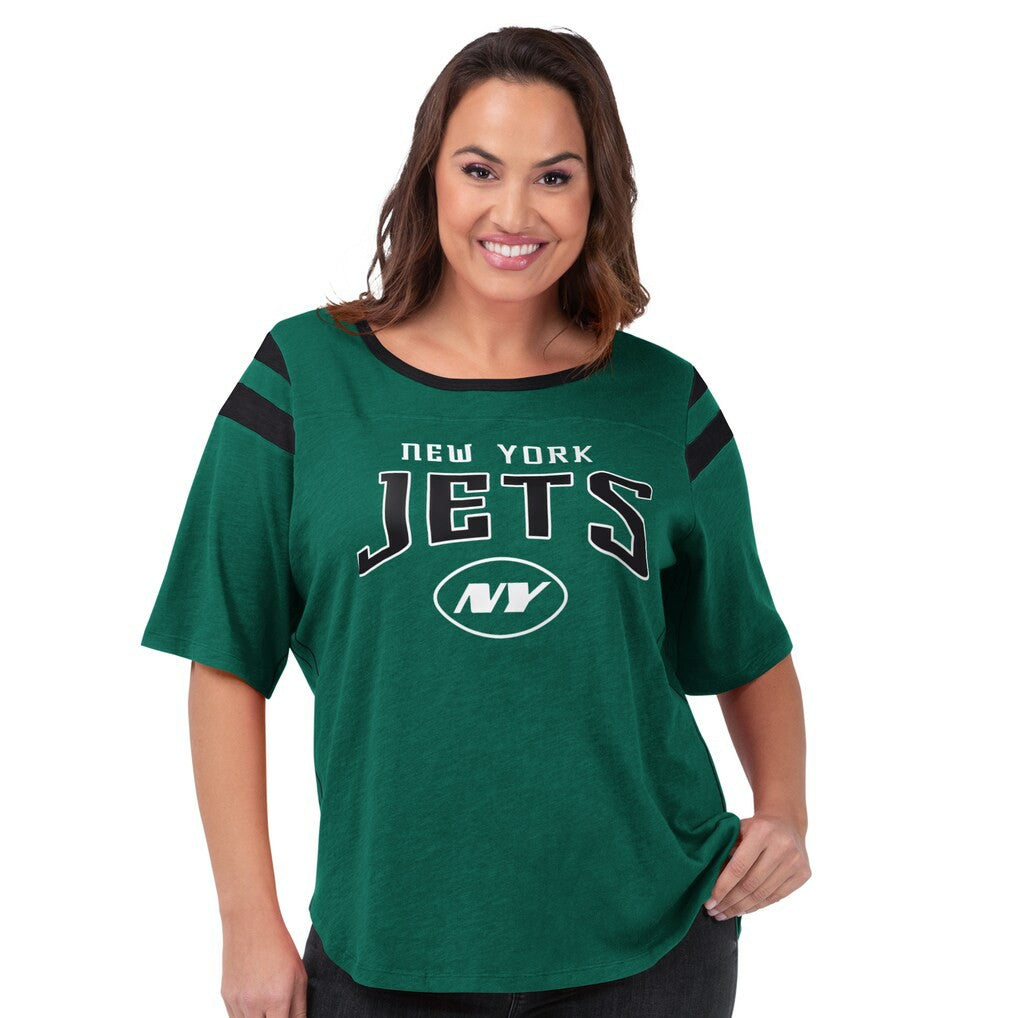G-III 4Her by Carl Banks Women's Plus Size Linebacker T-Shirt - New York Jets