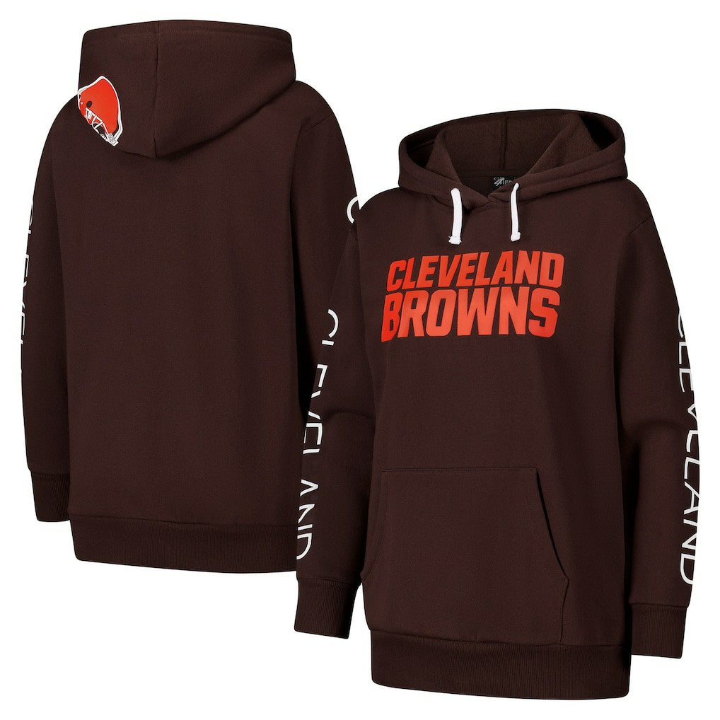 G-III 4Her by Carl Banks Women's Extra Inning Pullover Hoodie - Cleveland Browns