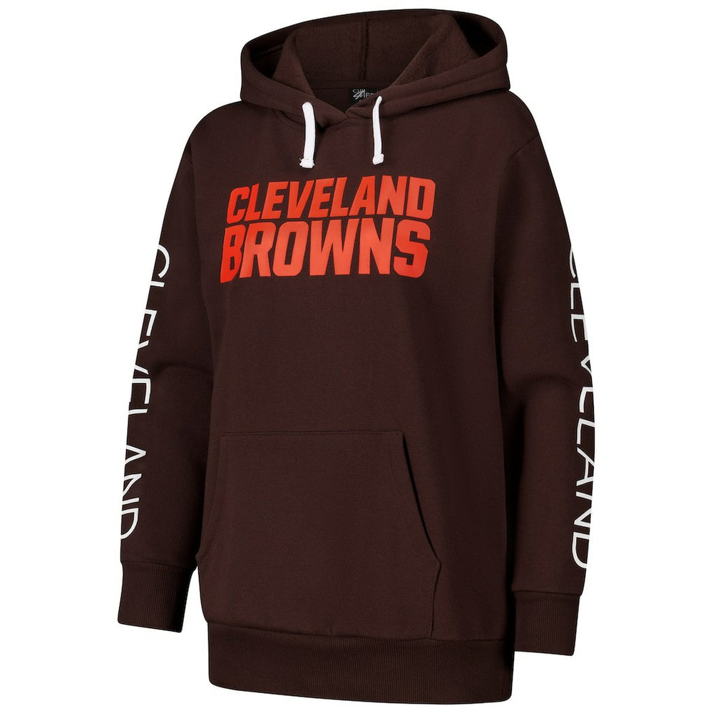 G-III 4Her by Carl Banks Women's Extra Inning Pullover Hoodie - Cleveland Browns