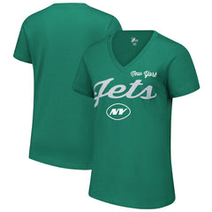 G-III 4Her by Carl Banks Women's Post Season V-Neck T-Shirt - New York Jets