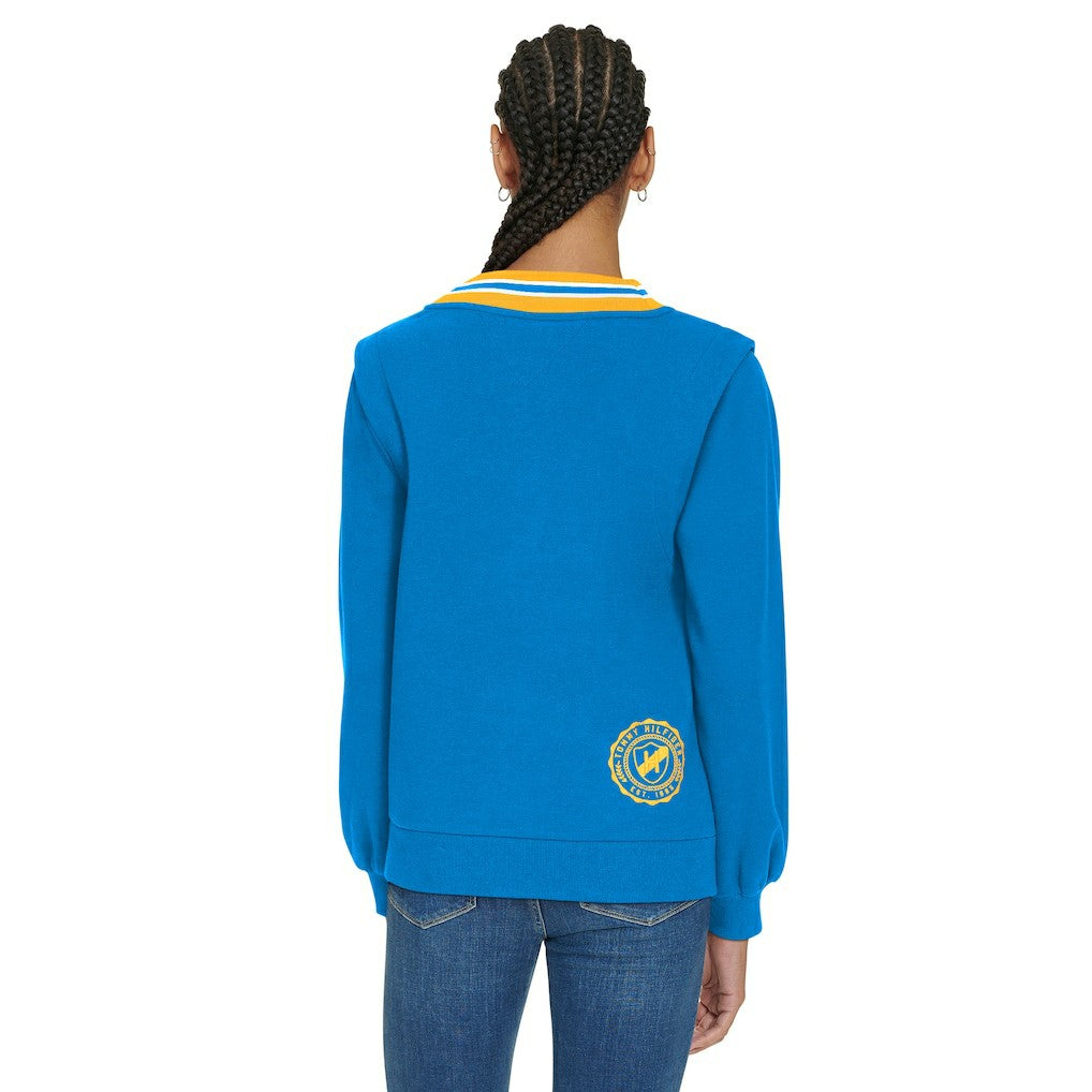 Tommy Hilfiger Women's Alice V-Neck Pullover Sweatshirt - Los Angeles Chargers