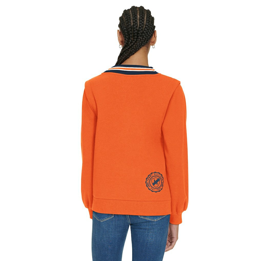 Tommy Hilfiger Women's Alice V-Neck Pullover Sweatshirt - Denver Broncos