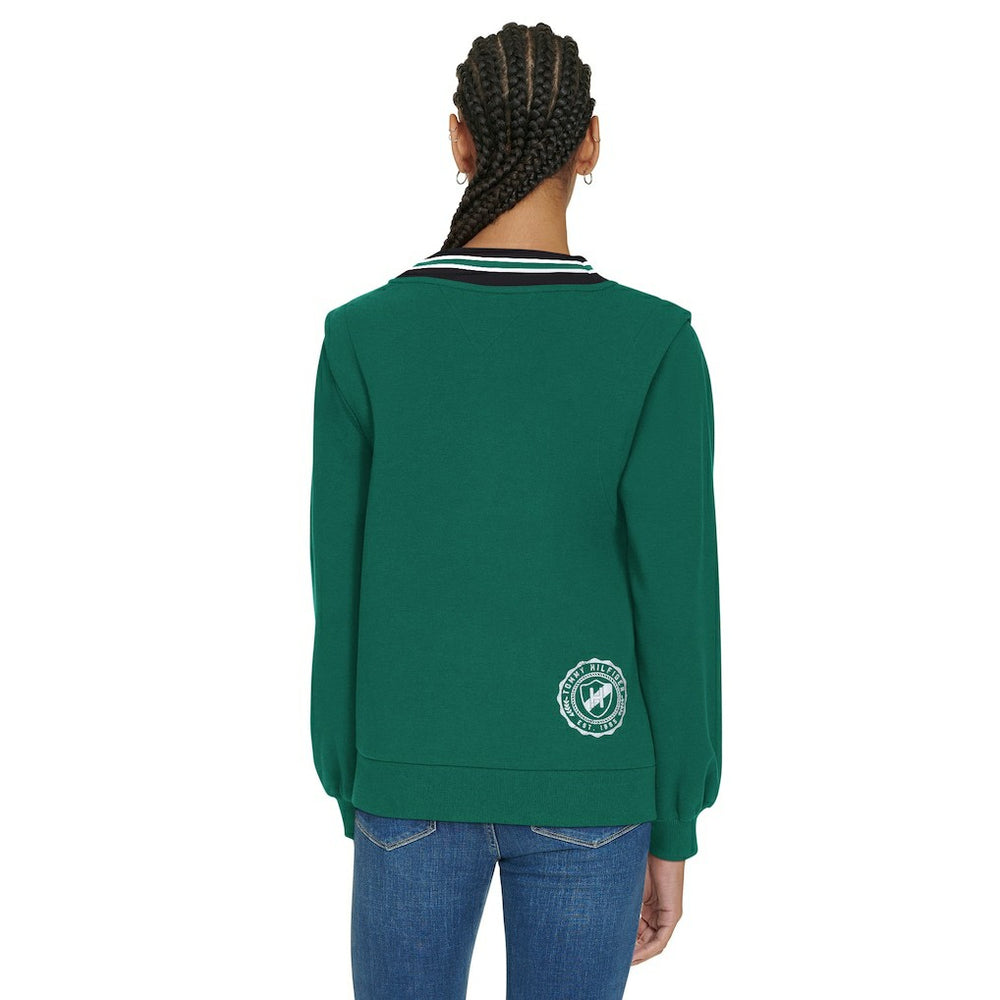 Tommy Hilfiger Women's Alice V-Neck Pullover Sweatshirt - New York Jets