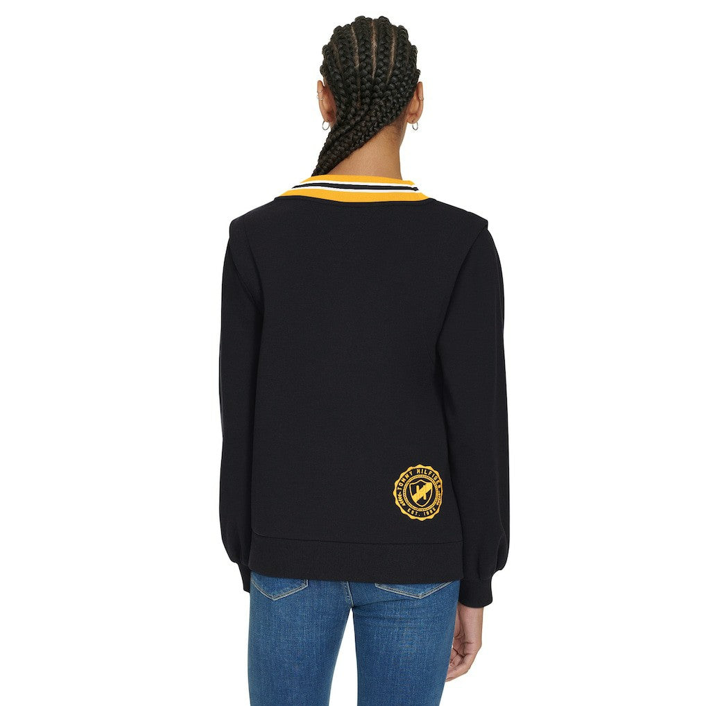 Tommy Hilfiger Women's Alice V-Neck Pullover Sweatshirt - Pittsburgh Steelers