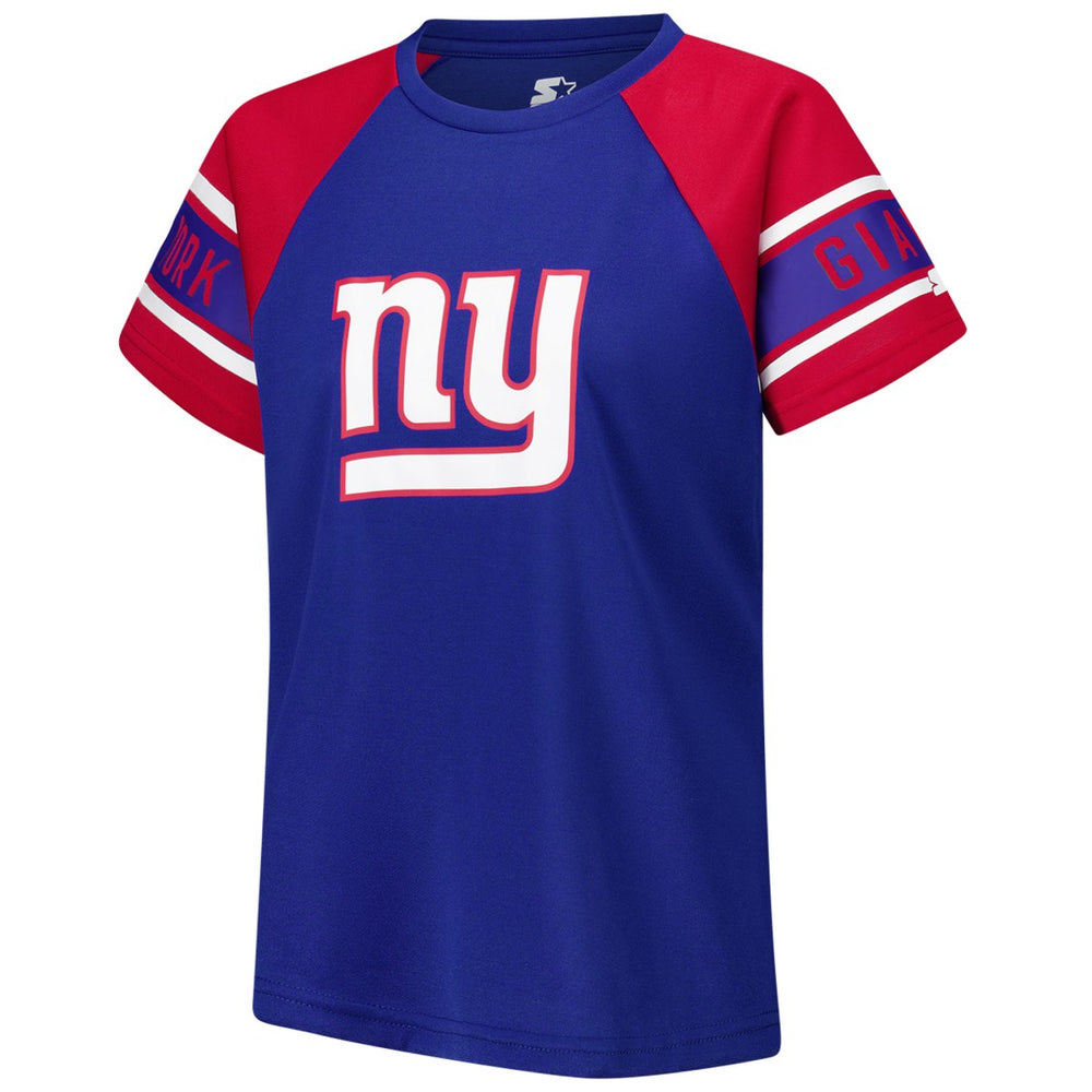 Starter Women's 1st Rounder Color Block Raglan Top - New York Giants