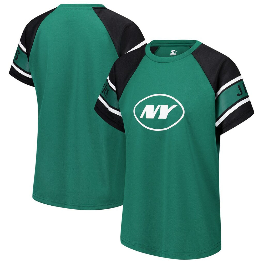 Starter Women's 1st Rounder Color Block Raglan Top - New York Jets