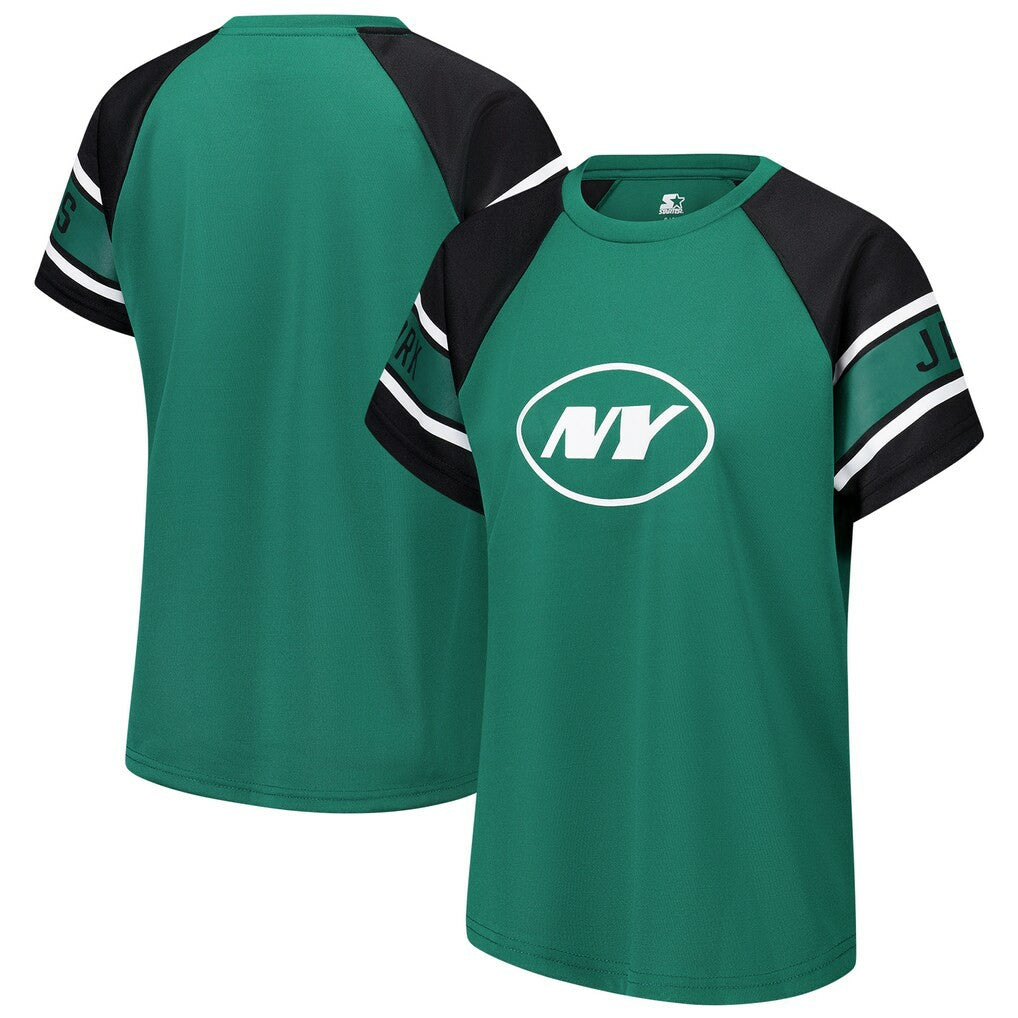 Starter Women's 1st Rounder Color Block Raglan Top - New York Jets