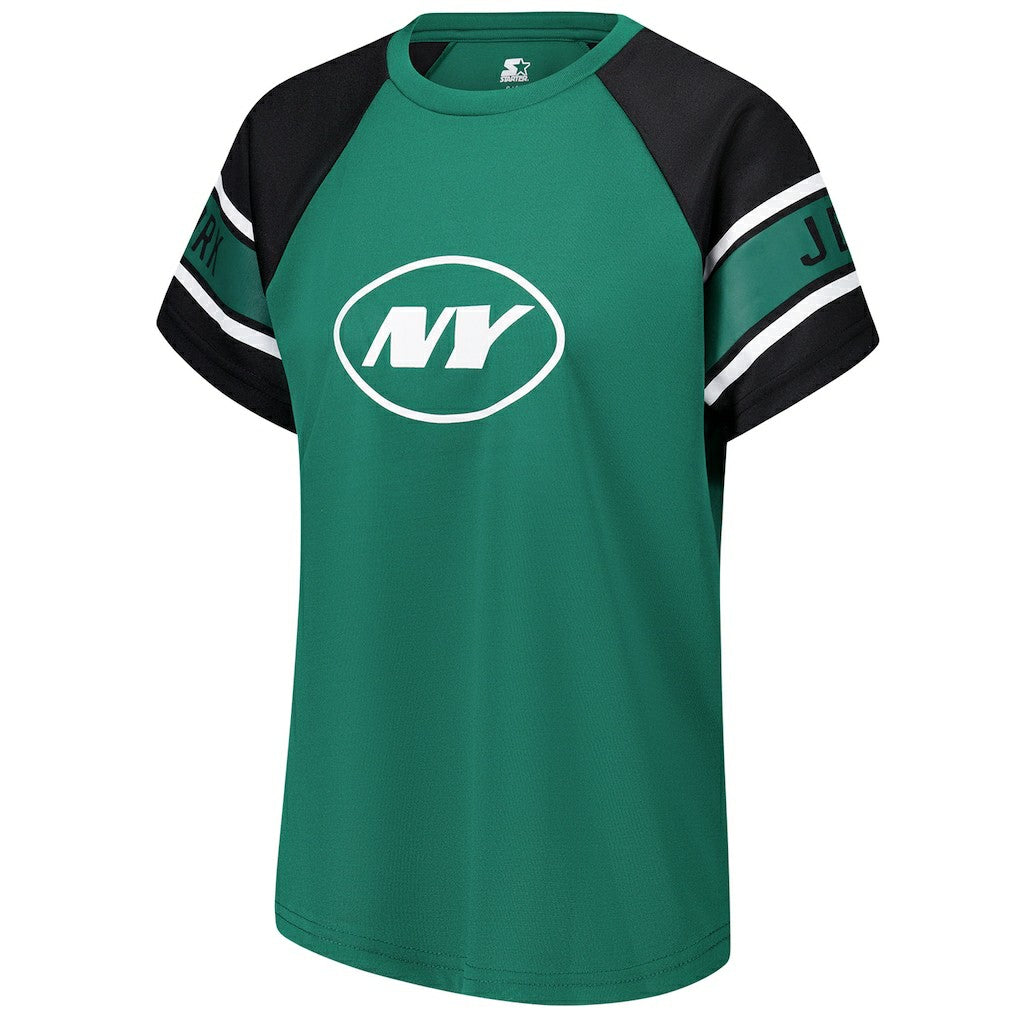 Starter Women's 1st Rounder Color Block Raglan Top - New York Jets