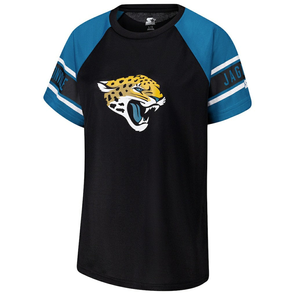 Starter Women's 1st Rounder Color Block Raglan Top - Jacksonville Jaguars