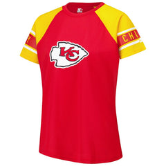 Starter Women's 1st Rounder Color Block Raglan Top - Kansas City Chiefs