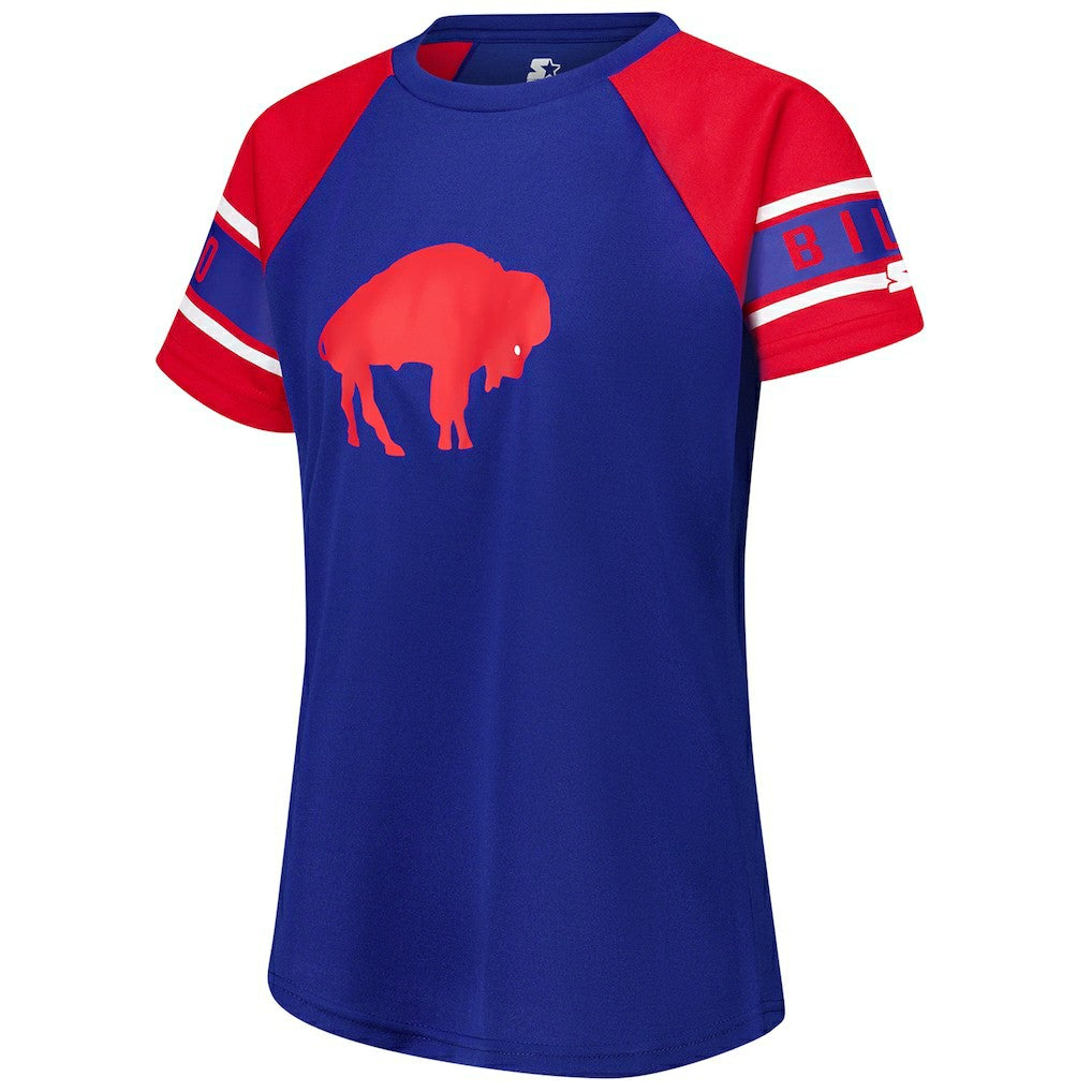 Starter Women's 1st Rounder Color Block Raglan Top - Buffalo Bills