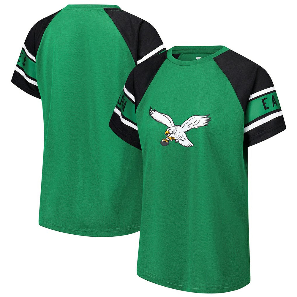 Starter Women's 1st Rounder Color Block Raglan Top - Philadelphia Eagles