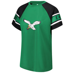 Starter Women's 1st Rounder Color Block Raglan Top - Philadelphia Eagles