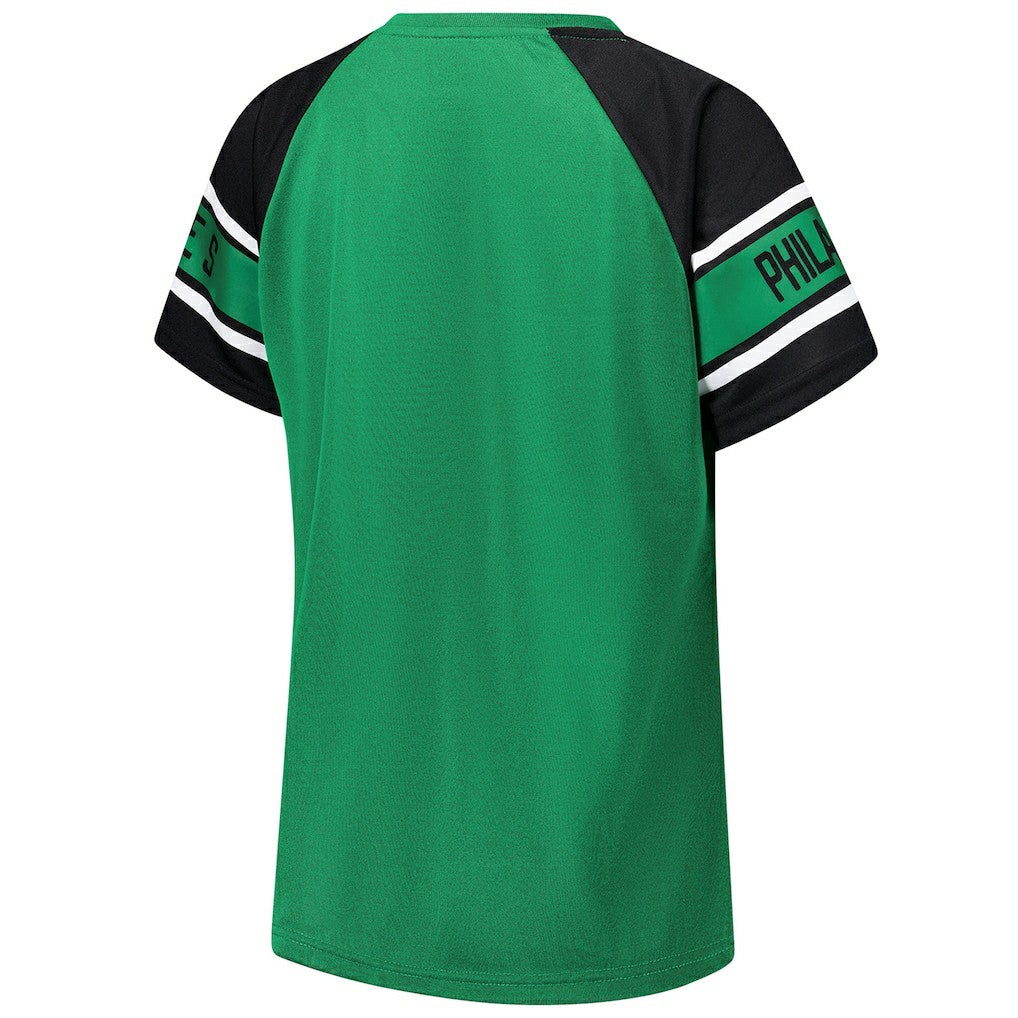 Starter Women's 1st Rounder Color Block Raglan Top - Philadelphia Eagles