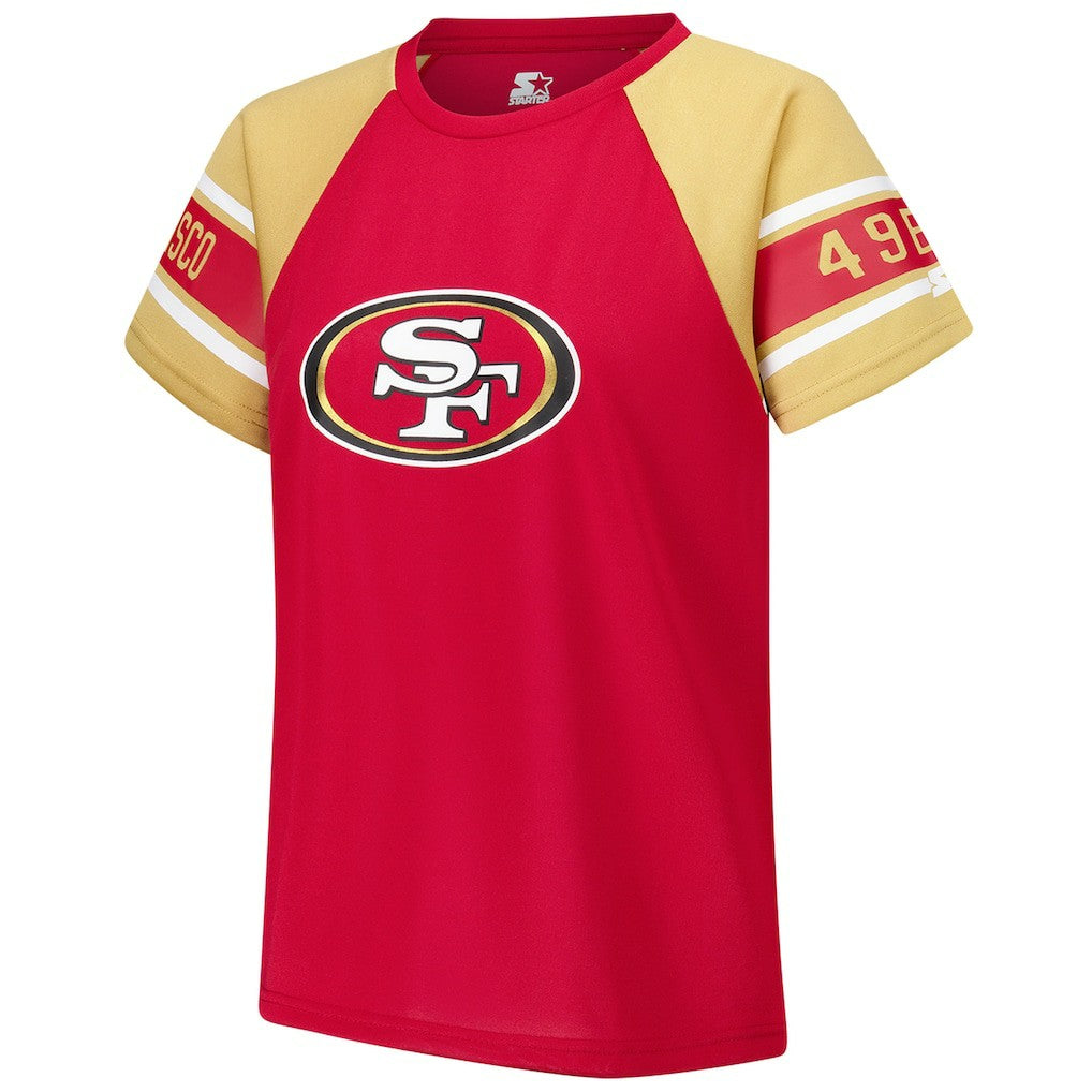 Starter Women's 1st Rounder Color Block Raglan Top - San Francisco 49ers