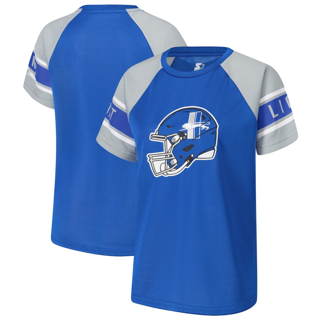 Starter Women's 1st Rounder Color Block Raglan Top - Detroit Lions