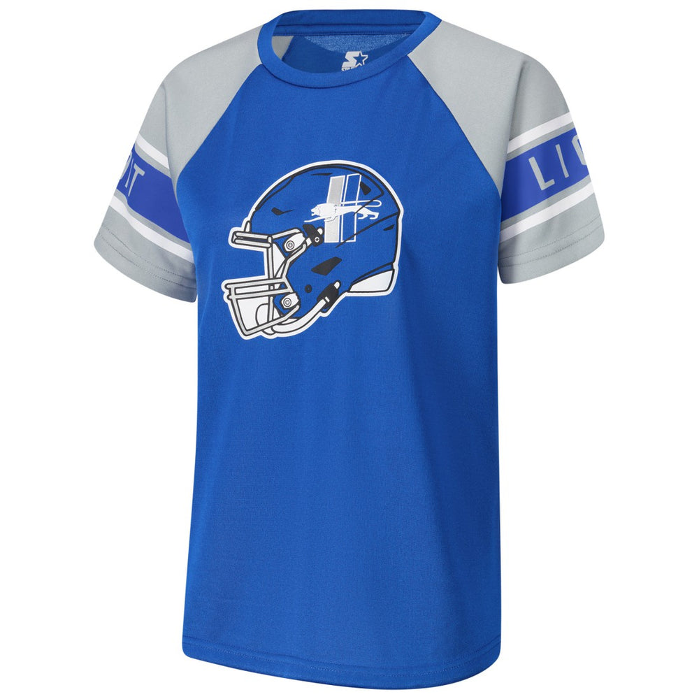 Starter Women's 1st Rounder Color Block Raglan Top - Detroit Lions